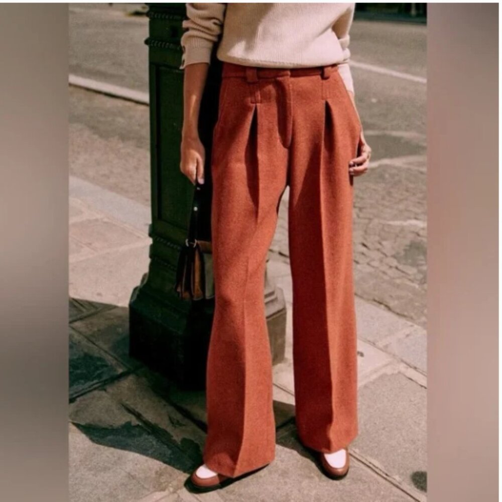 Sézane Theophile Wool Trousers Size 38 / US 6